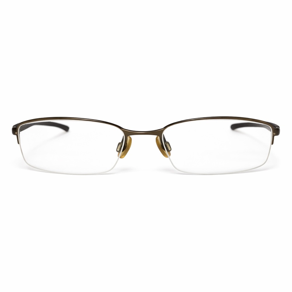 Oakley Unisex Eyeglasses Frame 51□18 Gunmetal Black Silver Rectangular